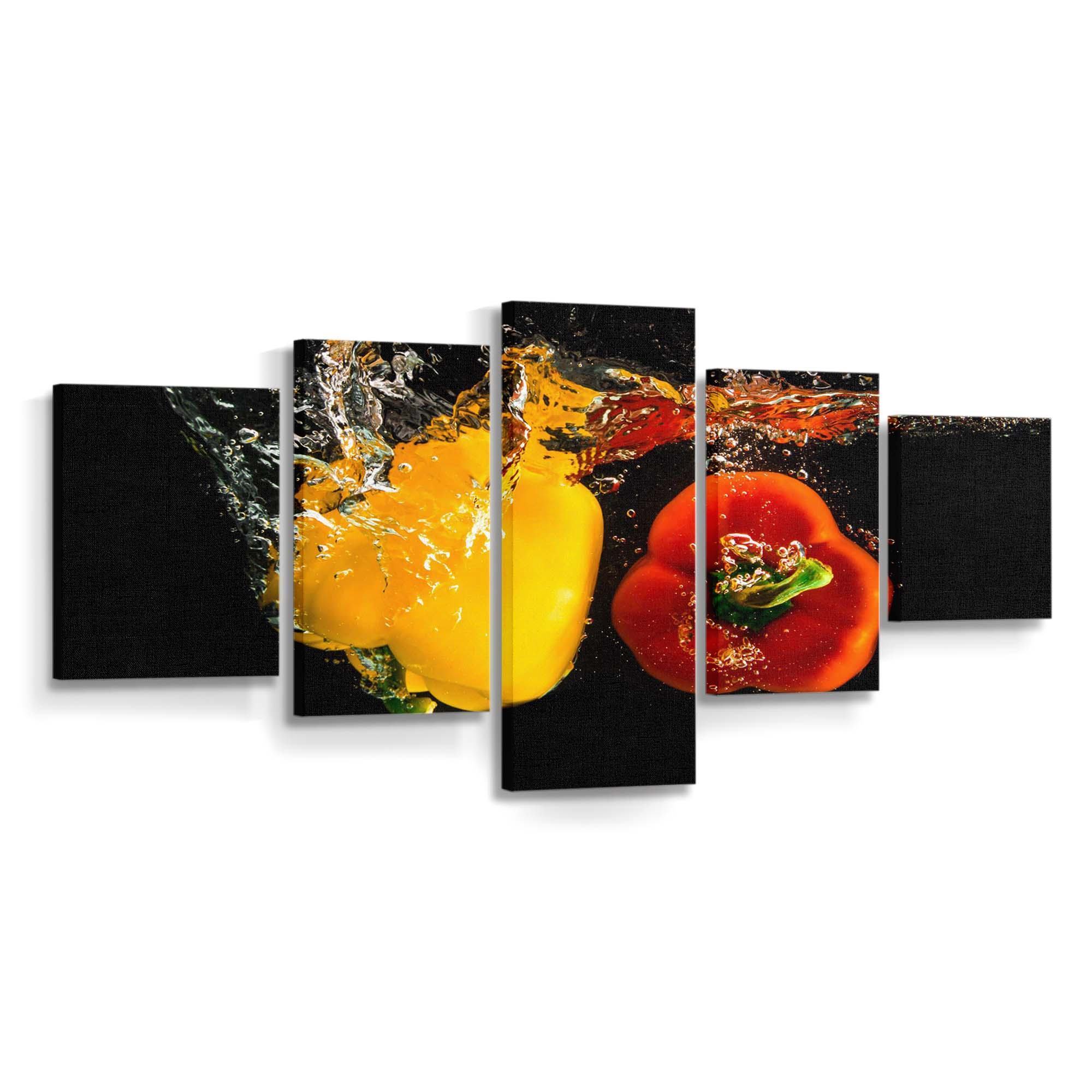 pepper vegetables underwater wallpaper